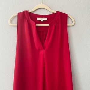 LOFT red sleeveless blouse. Size S